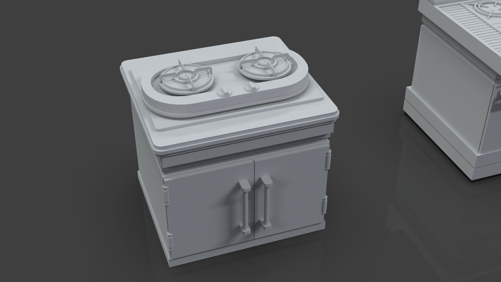 Low Poly 30 Gas Stoves Pack - Game Ready - Untextured Low-poly 3D model_61