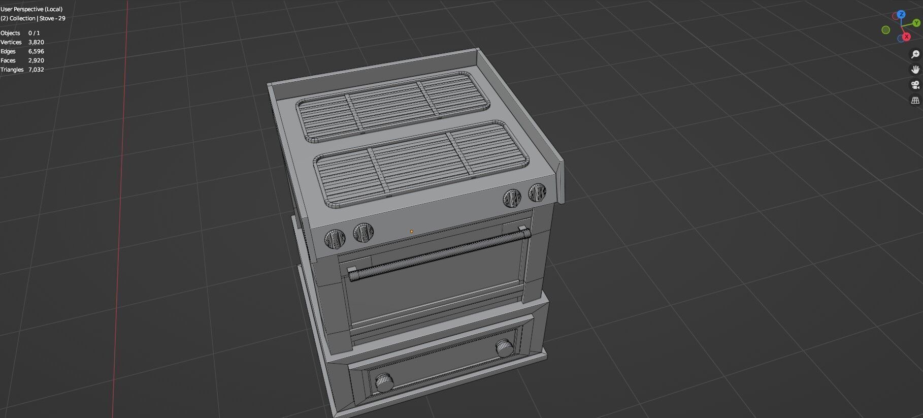 Low Poly 30 Gas Stoves Pack - Game Ready - Untextured Low-poly 3D model_35