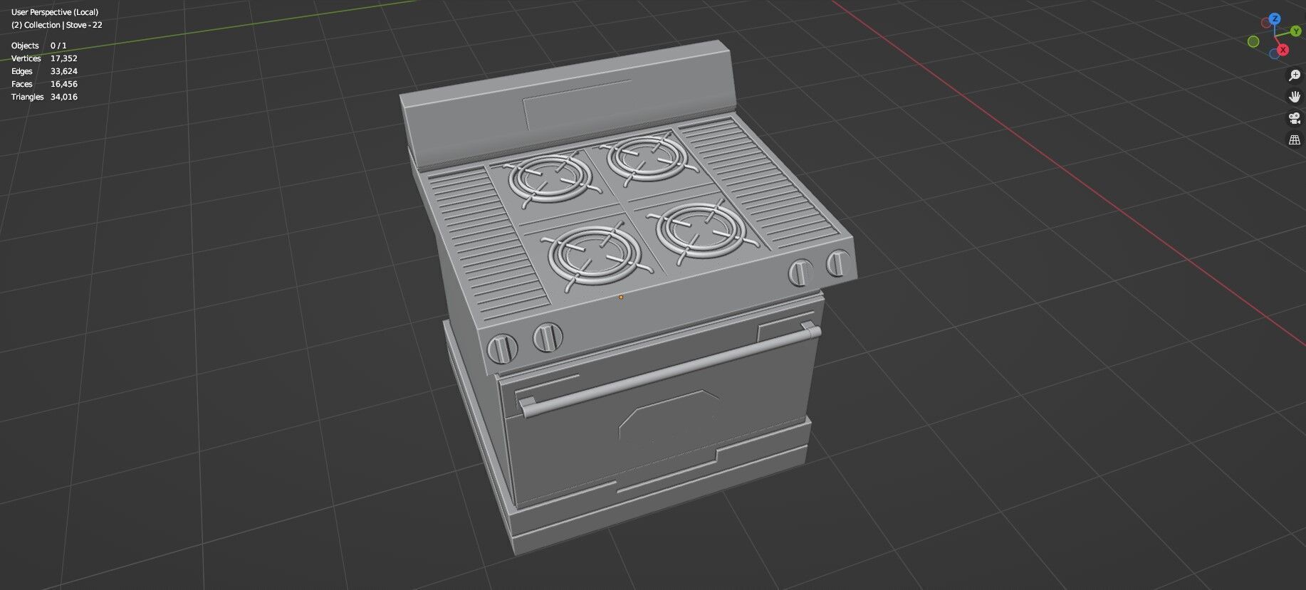 Low Poly 30 Gas Stoves Pack - Game Ready - Untextured Low-poly 3D model_98