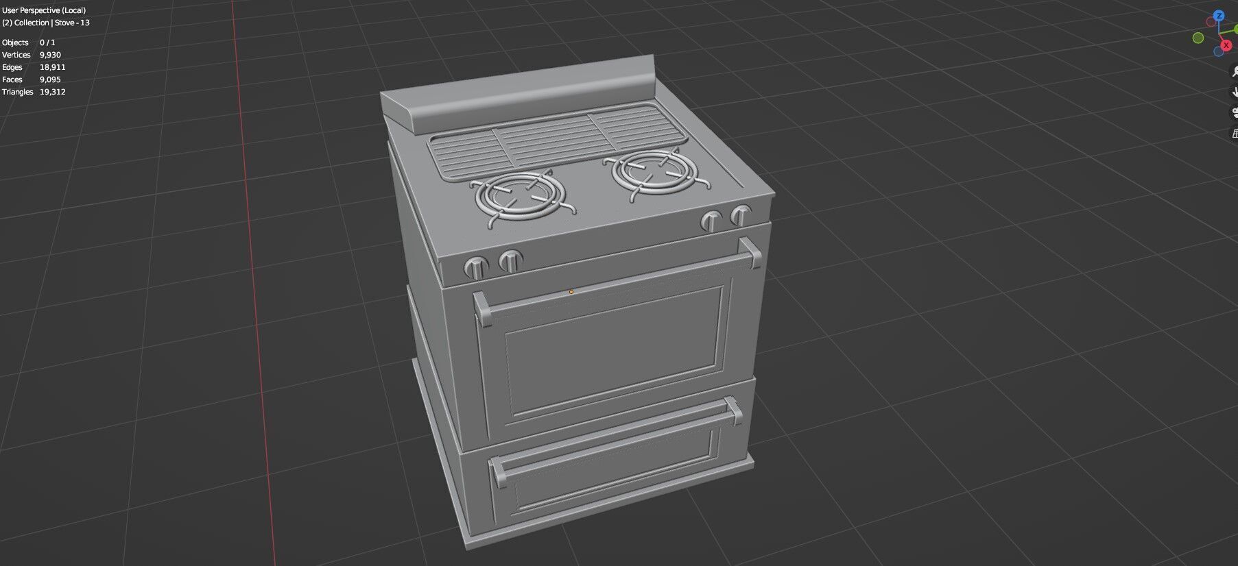 Low Poly 30 Gas Stoves Pack - Game Ready - Untextured Low-poly 3D model_85