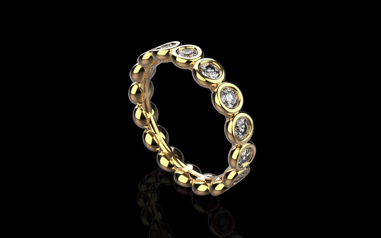 Bezel ring model 781 3D print model_2