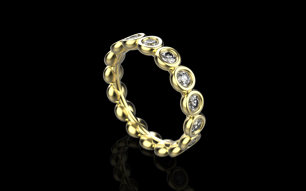 Bezel ring model 781 3D print model_22