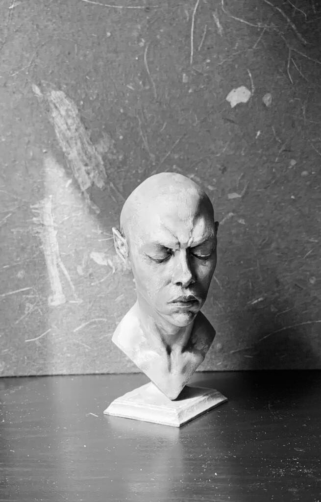 Elven Head Death Mask 3D print model_2