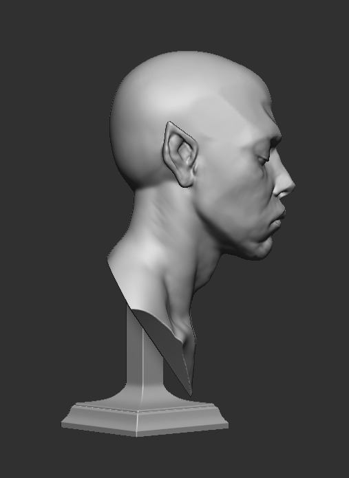 Elven Head Death Mask 3D print model_1