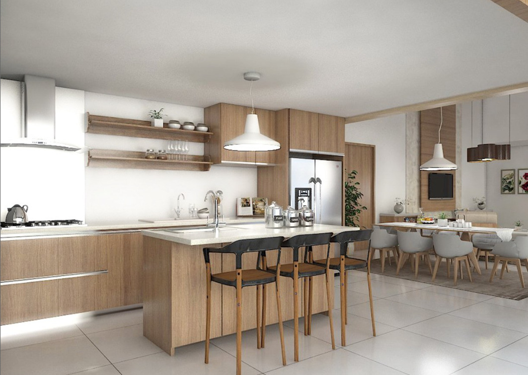 Dining and Living room 3D model_1