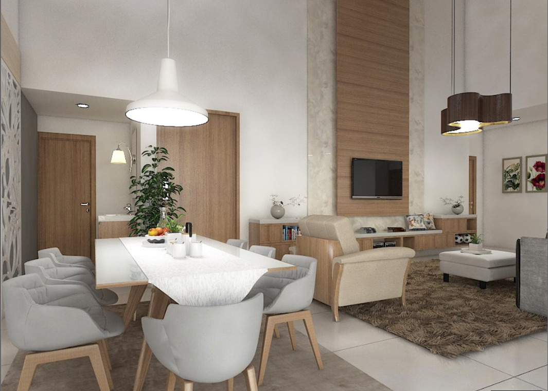 Dining and Living room 3D model_4