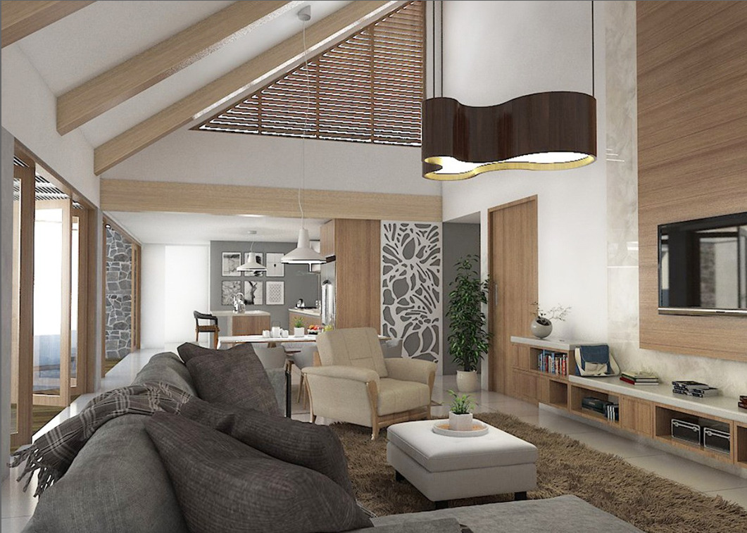 Dining and Living room 3D model_3