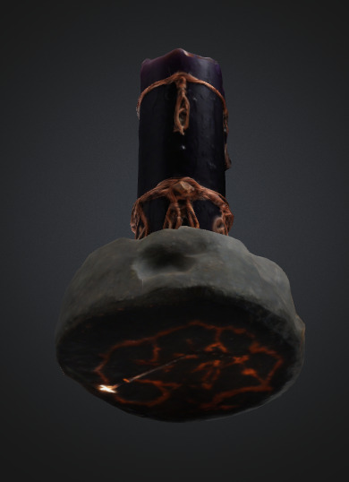 Arcane Candle Low-poly 3D model_5