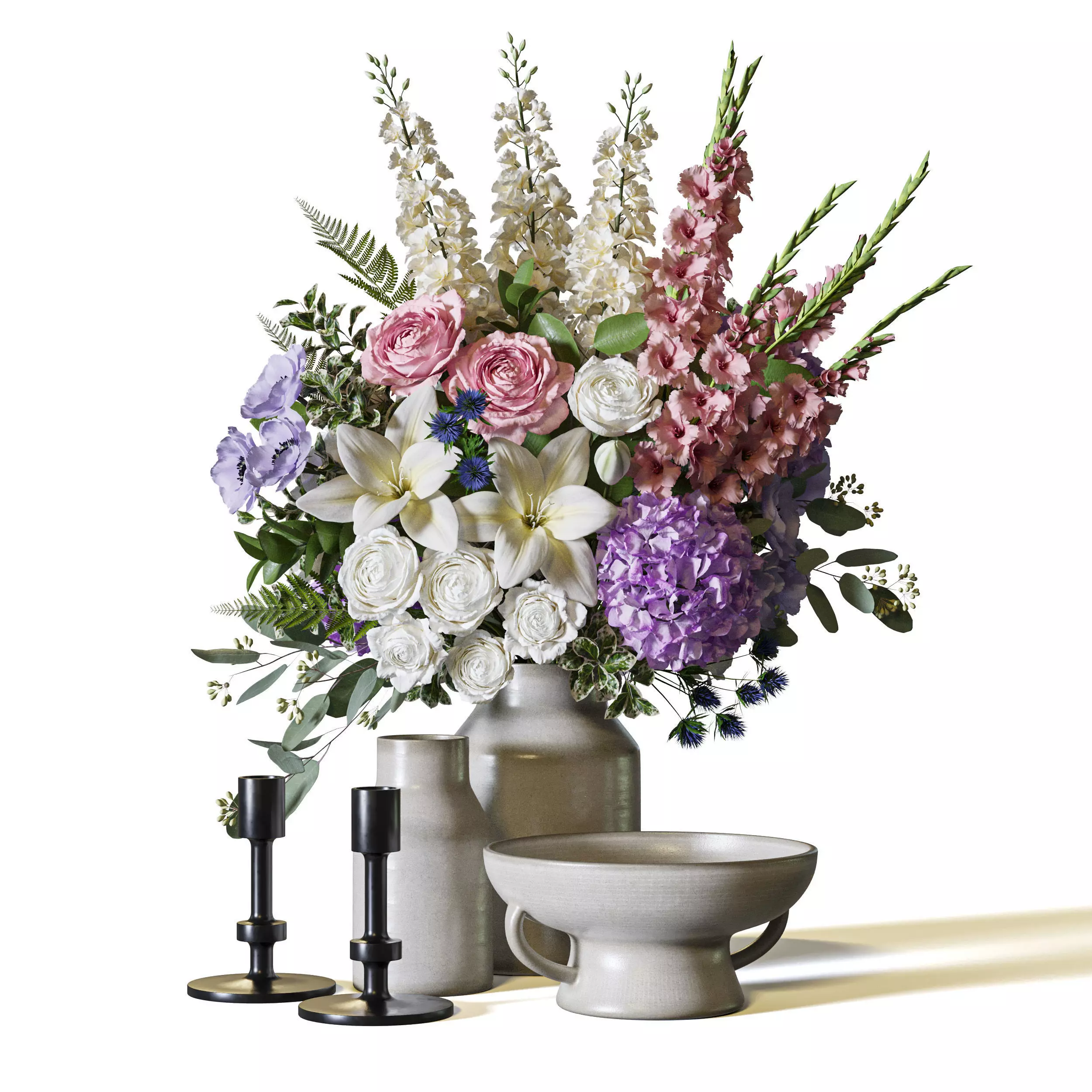 Flower Set 087  3D model_0