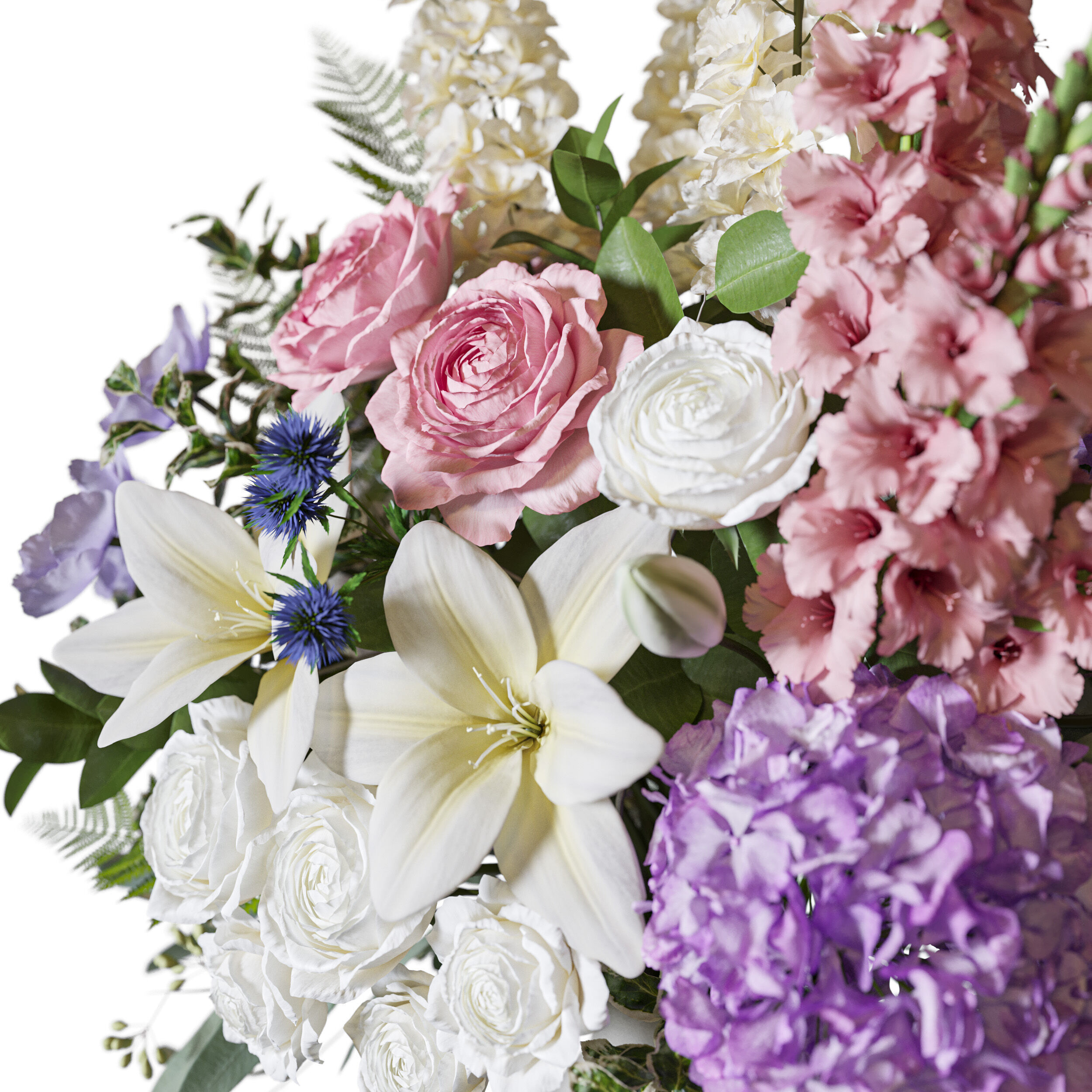 Flower Set 087  3D model_3