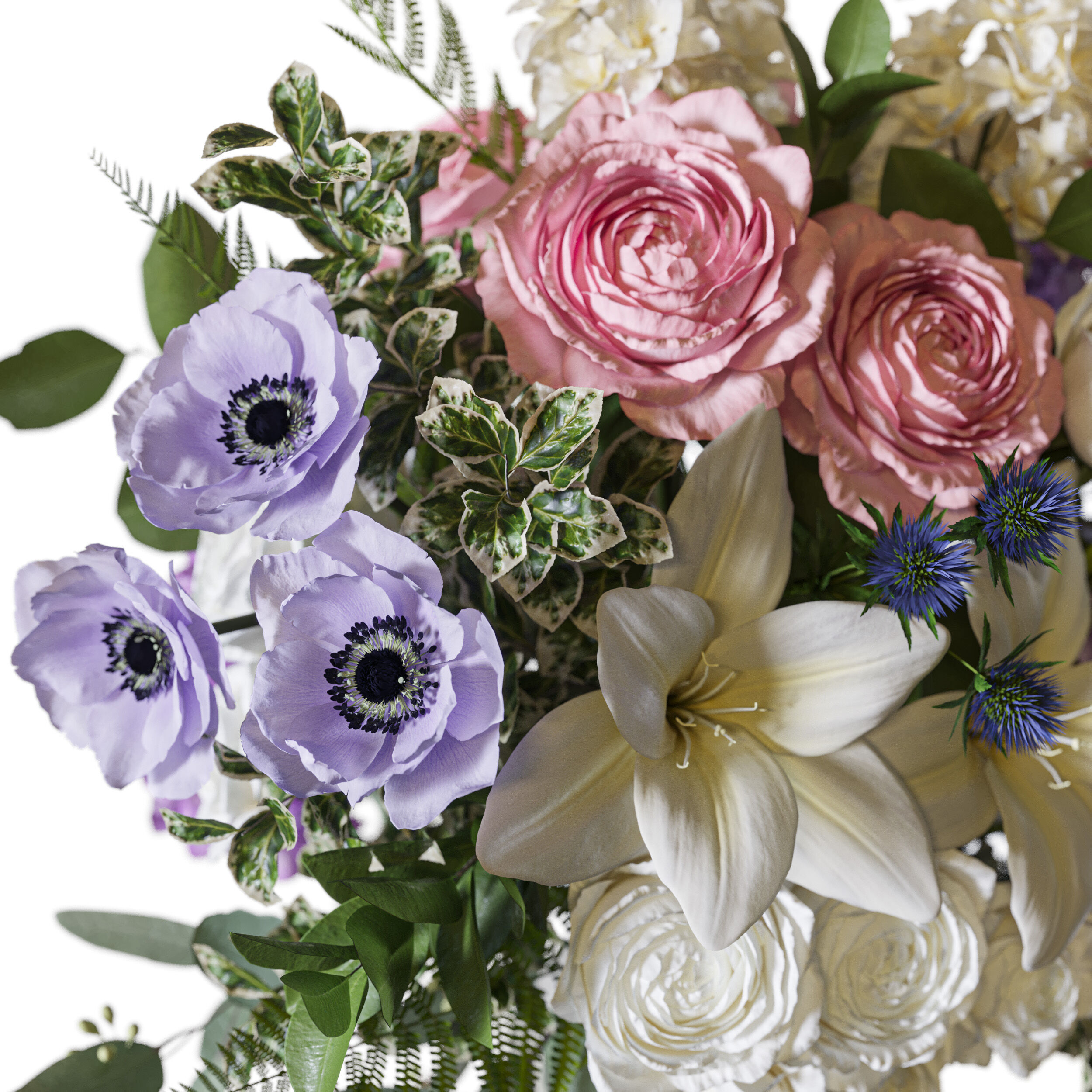 Flower Set 087  3D model_5