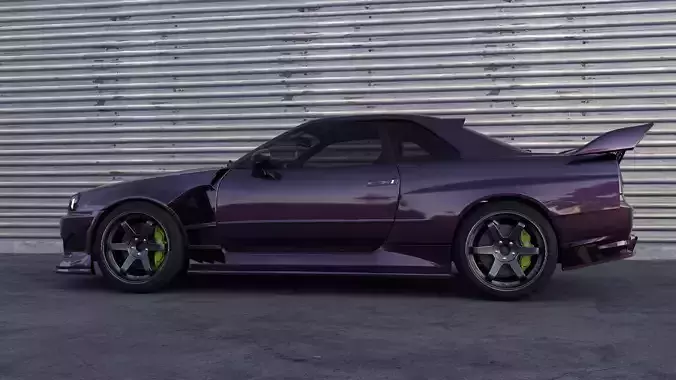 Nissan GTR R34 Tuning - High-Quality 3D Model with Scene 