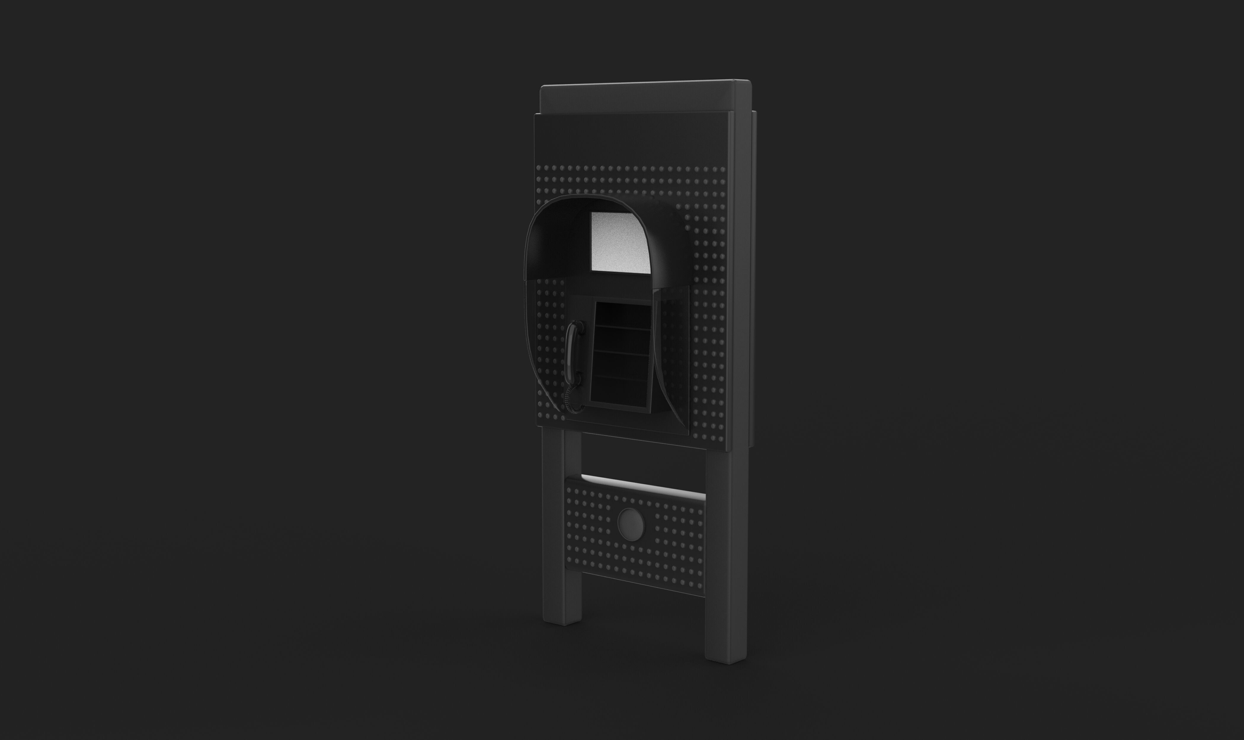 Phone Booth 3D model_4