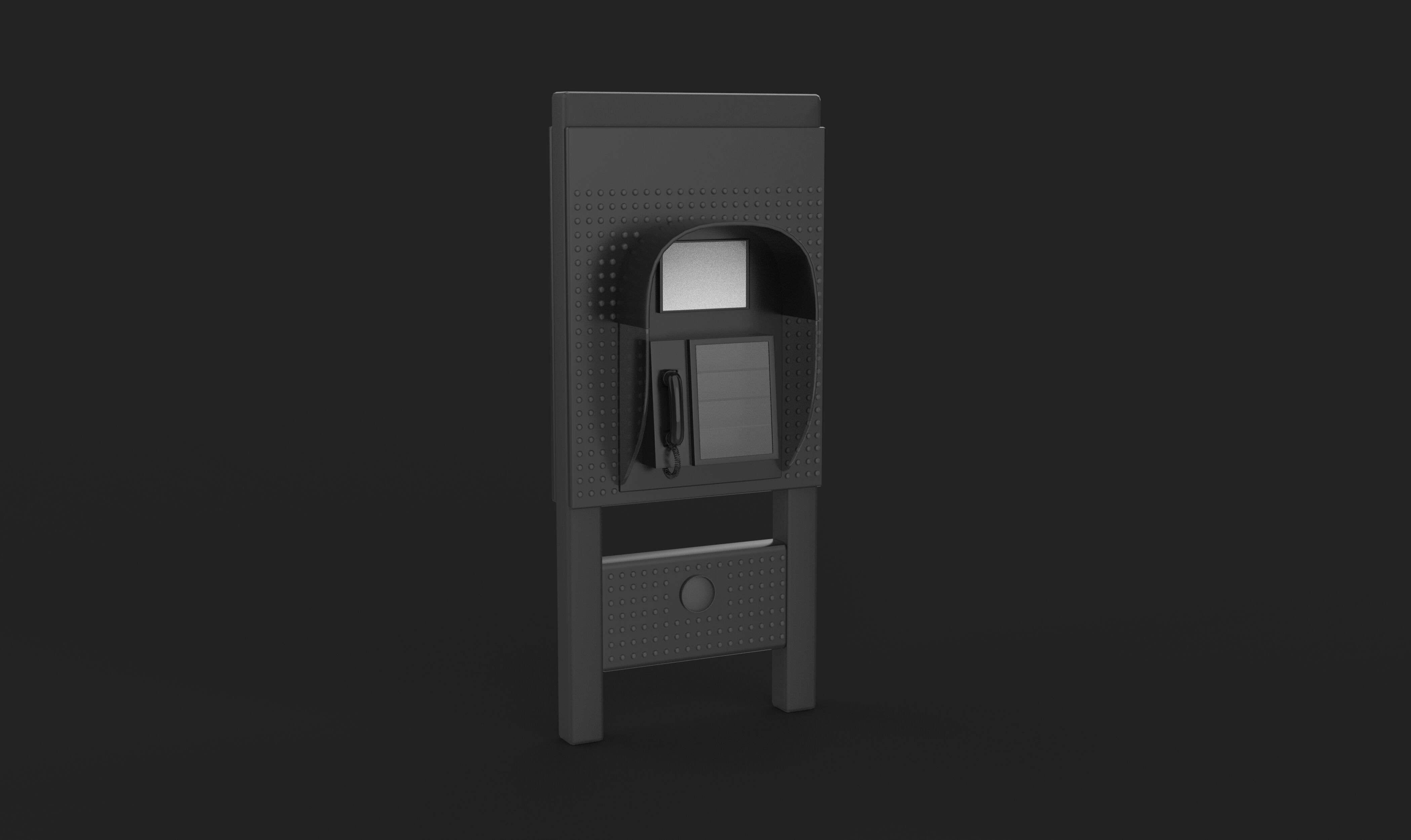 Phone Booth 3D model_6