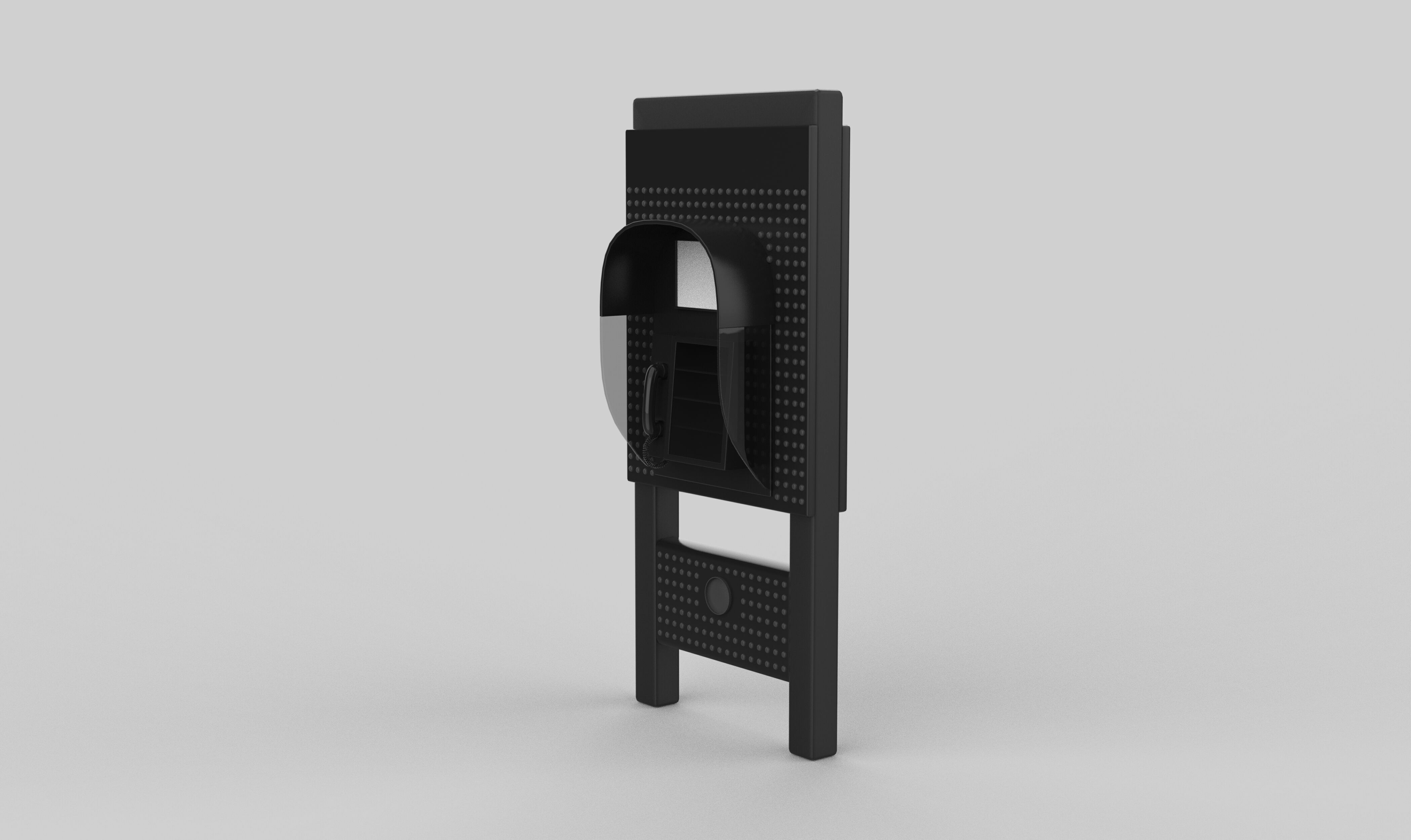 Phone Booth 3D model_2