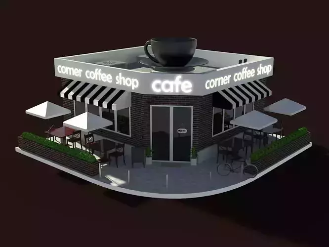 A corner coffee shop