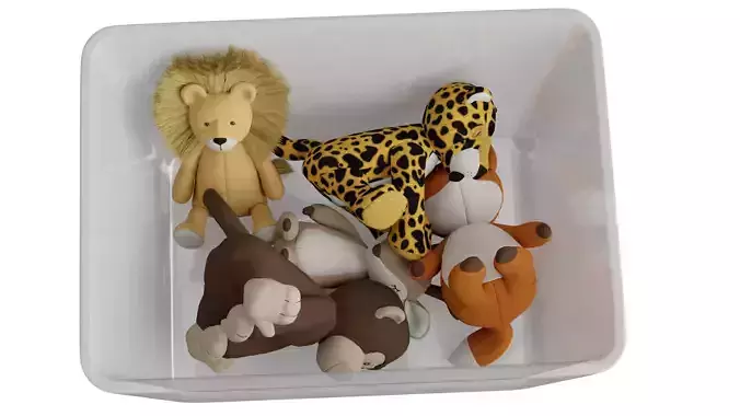Toy Box Low-poly 3D model