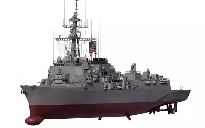Arleigh Burke-class destroyer 3D model