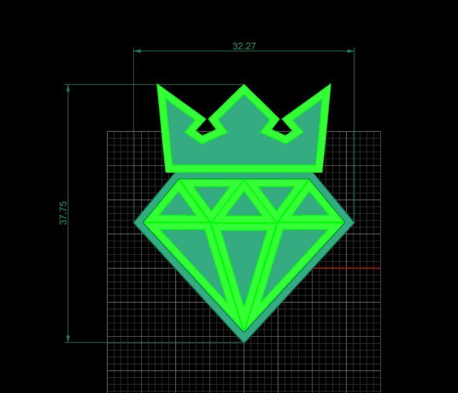 Diamond 3D Pendant 3D print model_2