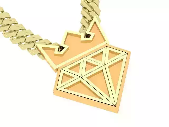 Diamond 3D Pendant
