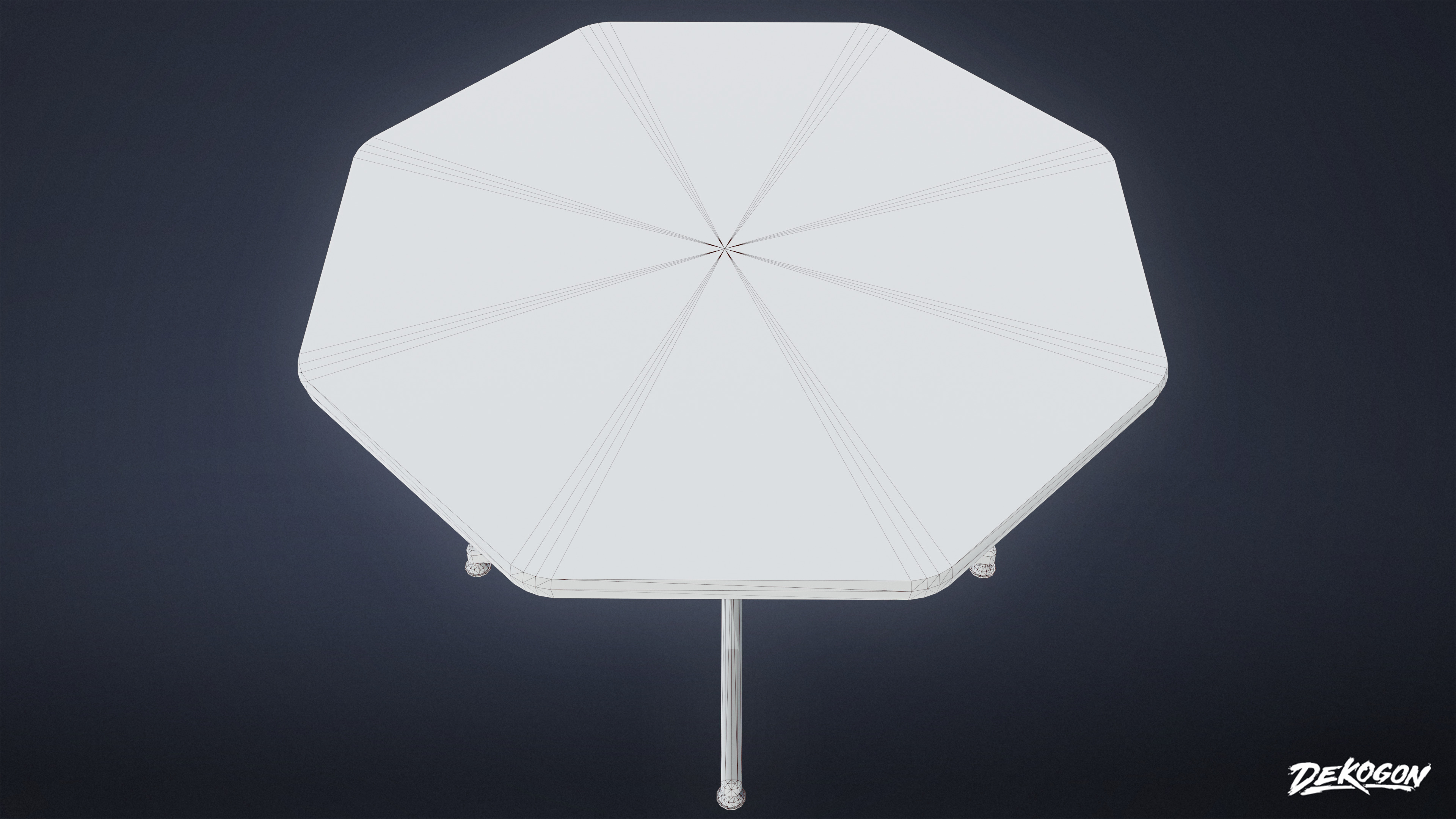 MIDCENTURY - Table and Chair 01 - LOW POLY Low-poly 3D model_7