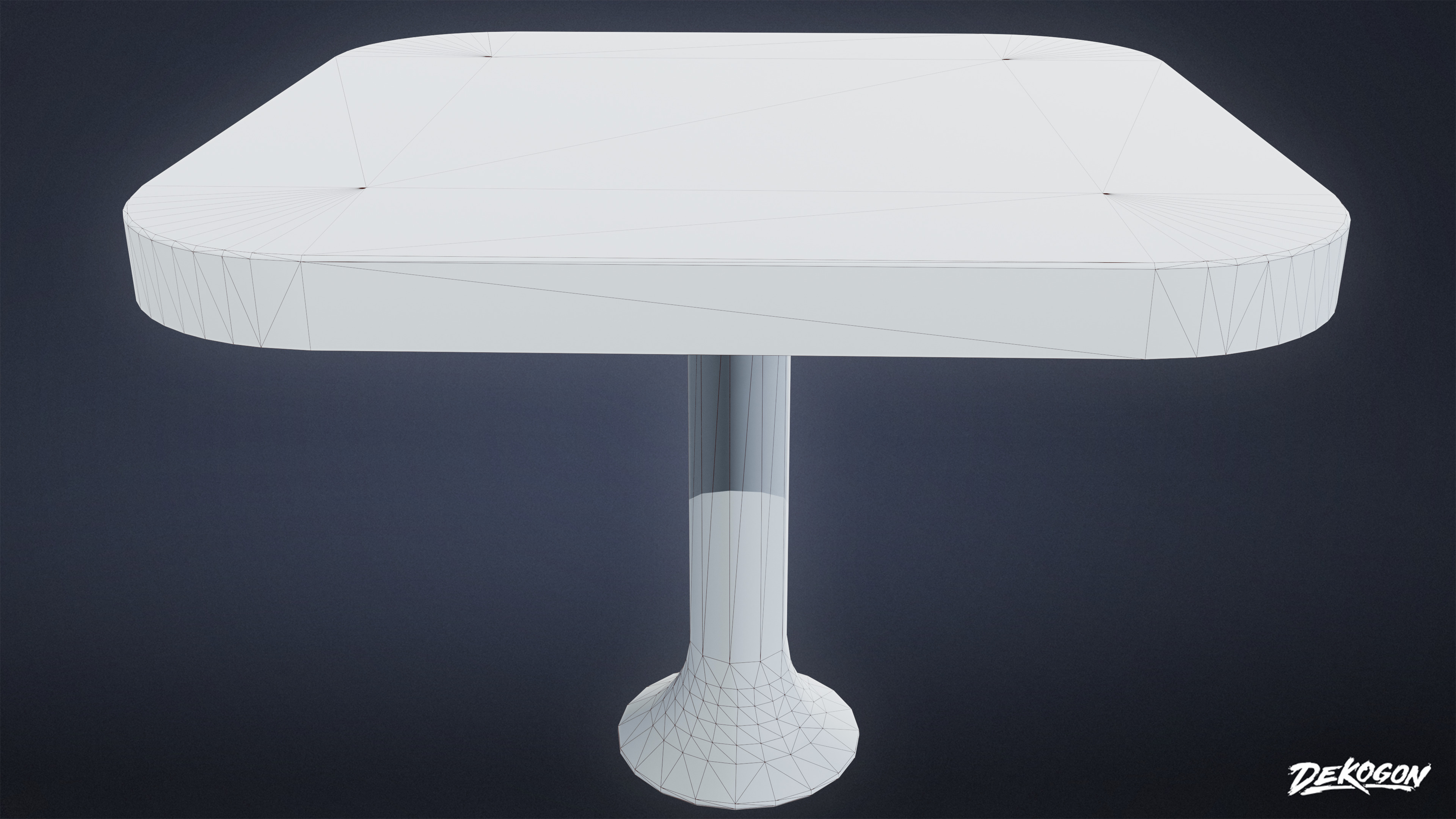 MIDCENTURY - Table and Chair 02 - LOW POLY Low-poly 3D model_1
