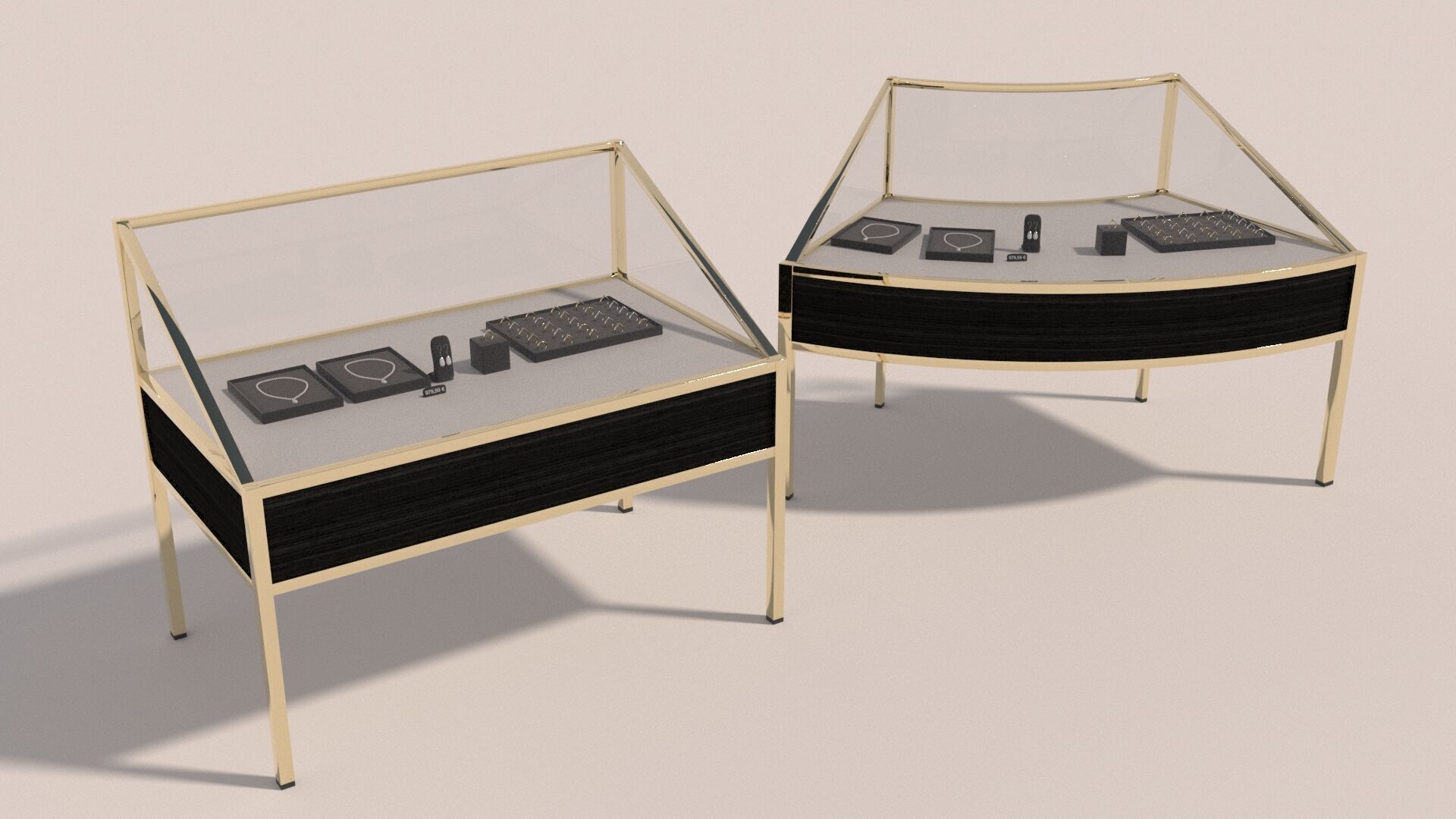 Jewelry counters and display cases 3D model_17