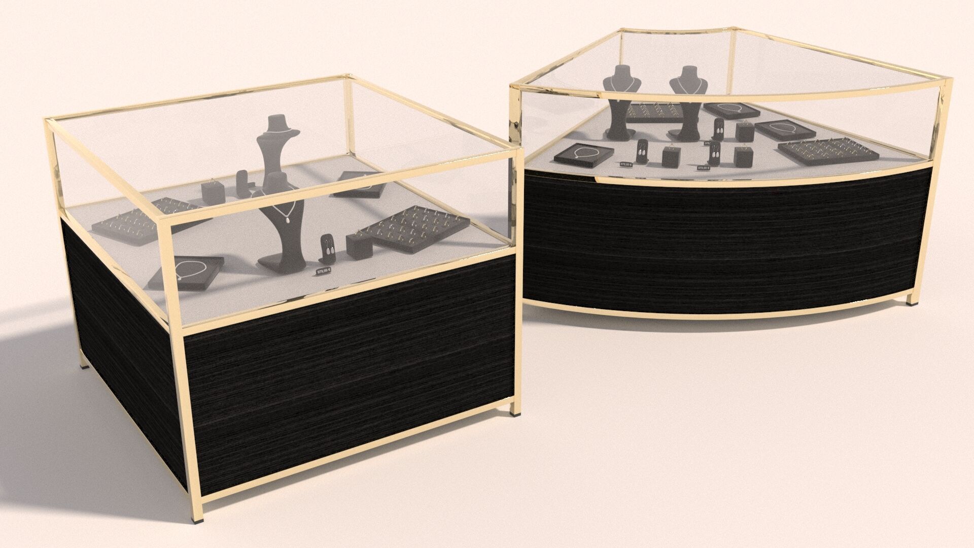 Jewelry counters and display cases 3D model_19