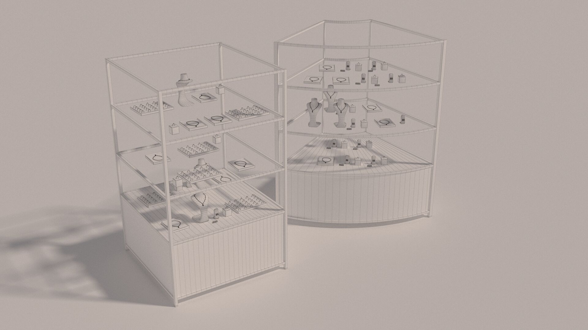 Jewelry counters and display cases 3D model_23