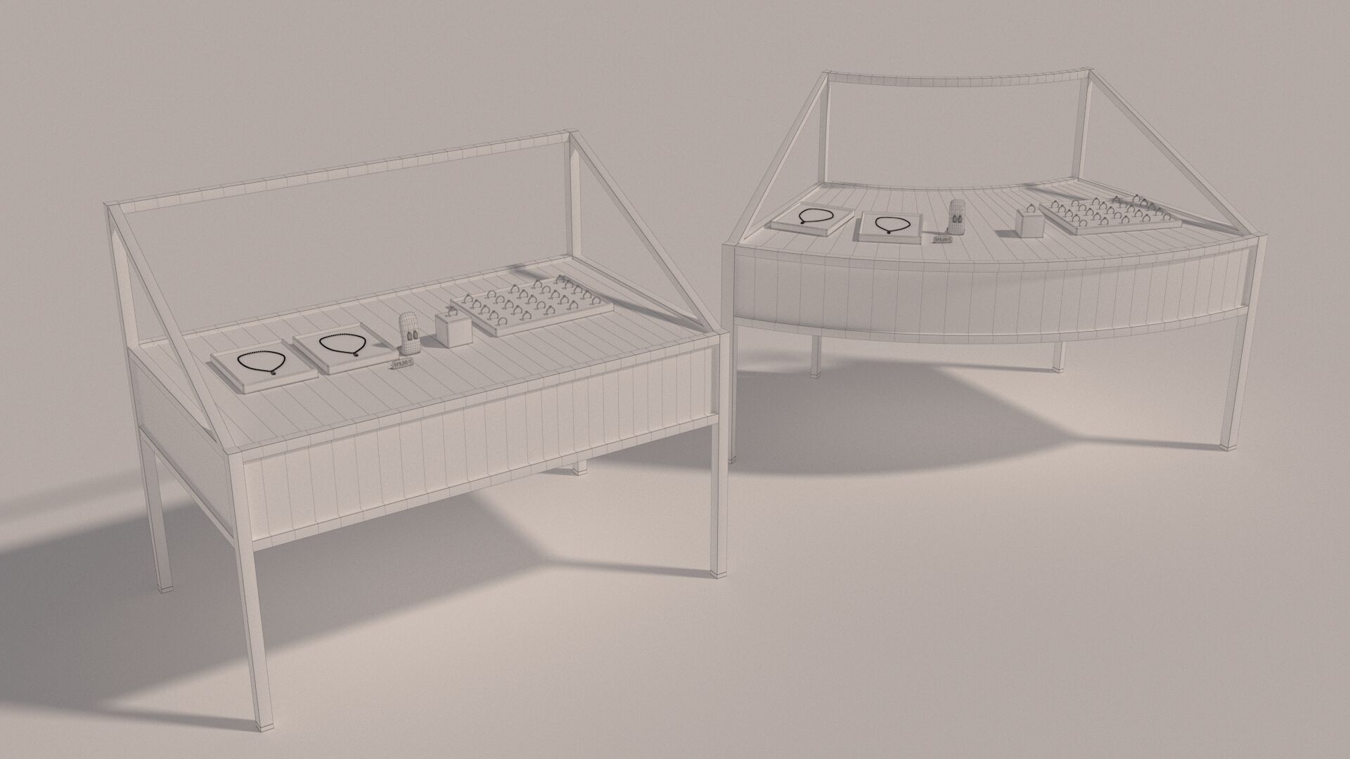 Jewelry counters and display cases 3D model_16
