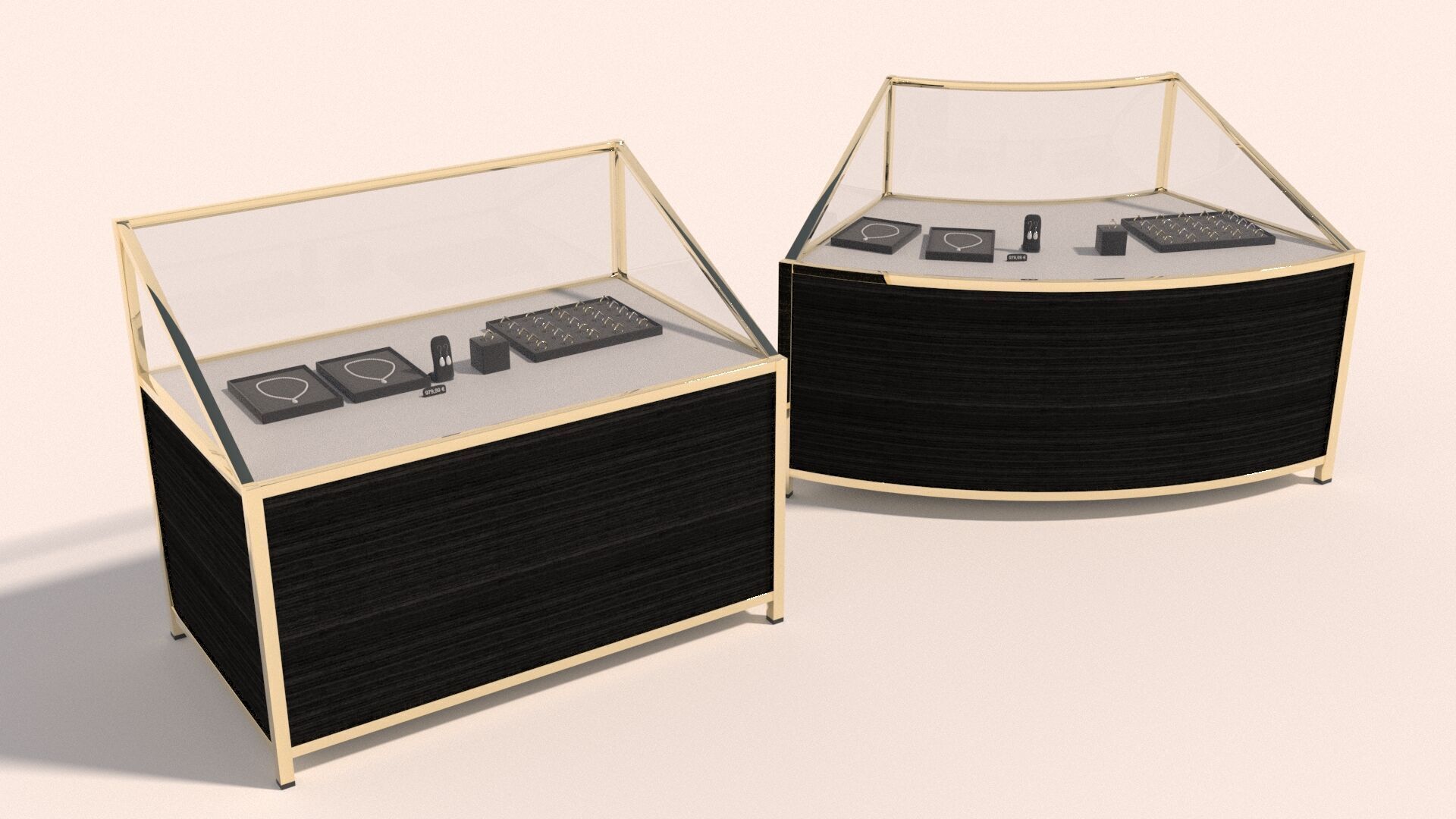 Jewelry counters and display cases 3D model_9