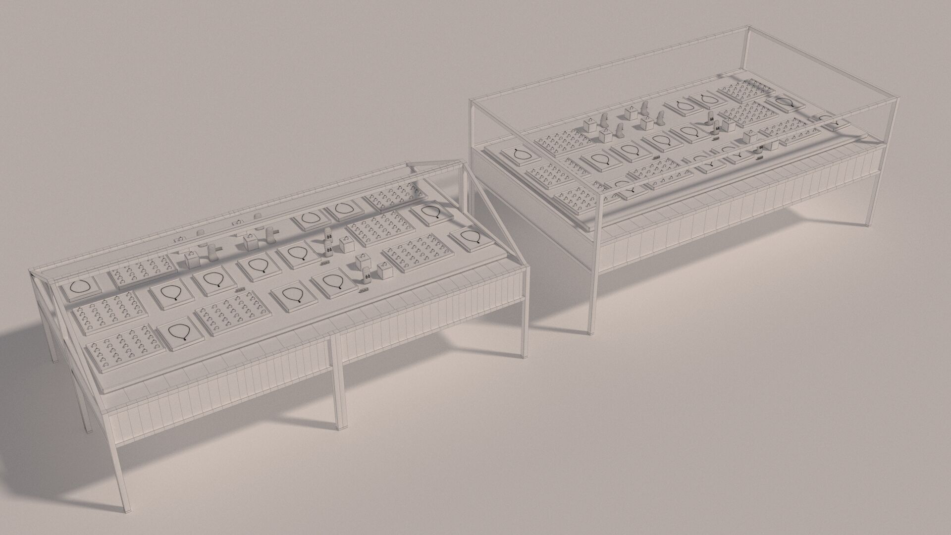 Jewelry counters and display cases 3D model_25