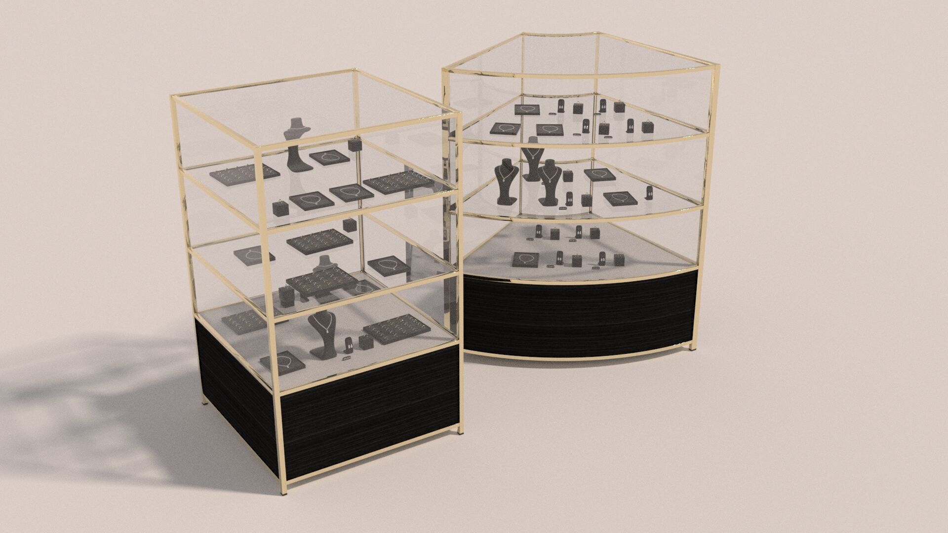 Jewelry counters and display cases 3D model_22