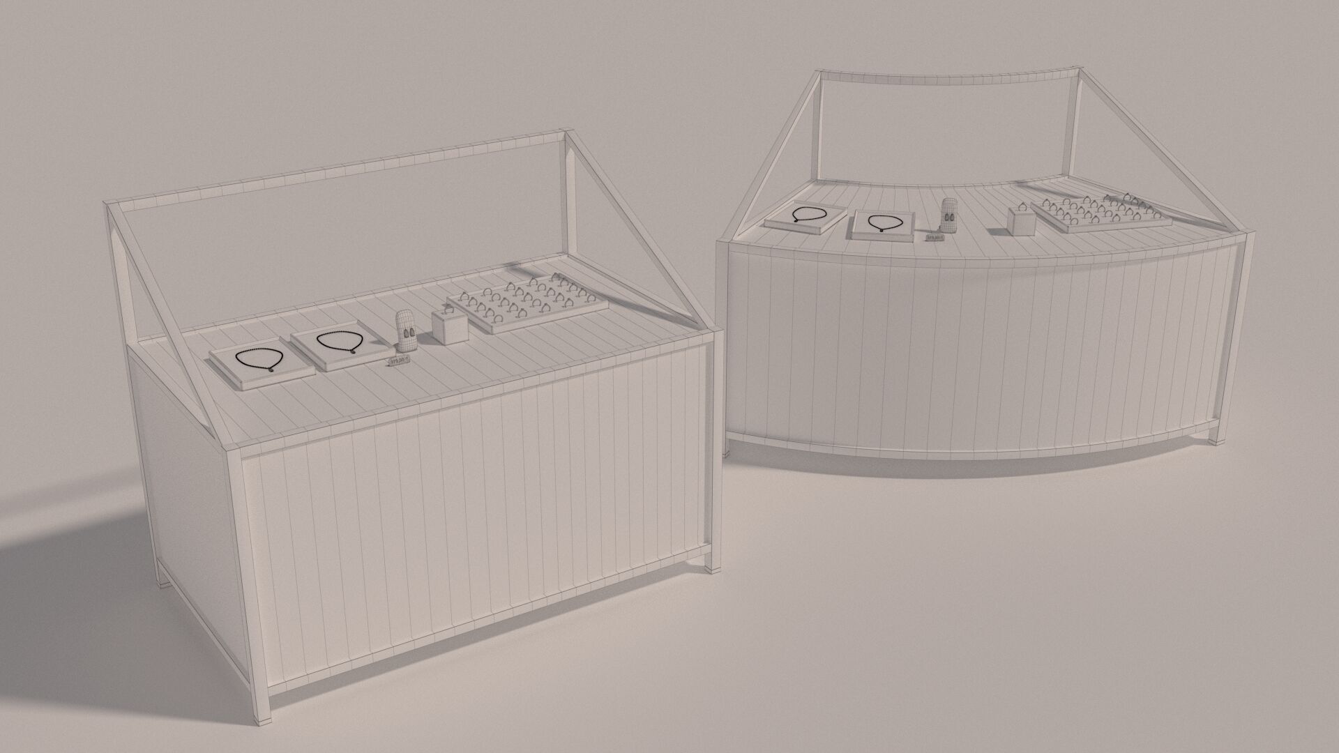 Jewelry counters and display cases 3D model_10