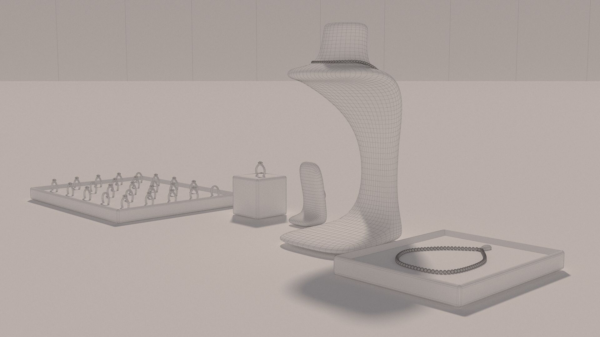 Jewelry counters and display cases 3D model_13