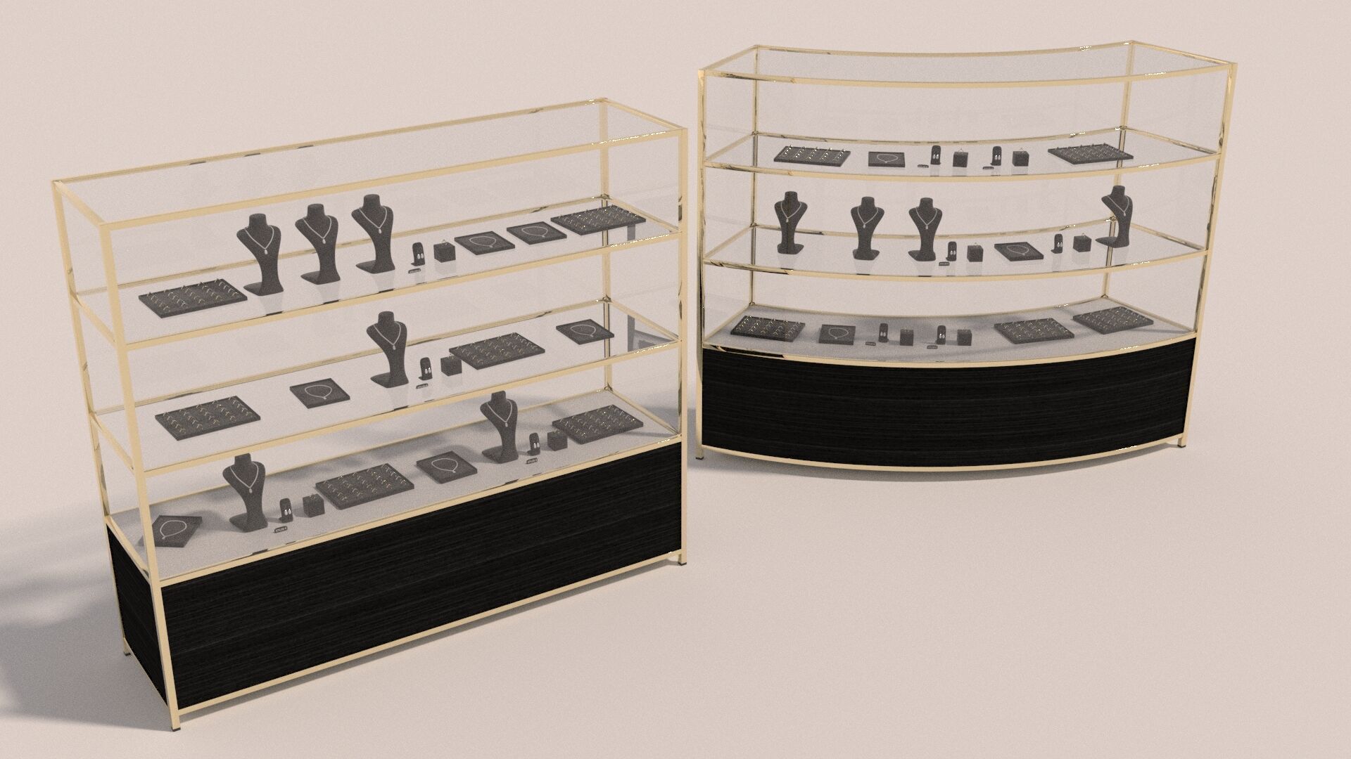 Jewelry counters and display cases 3D model_21