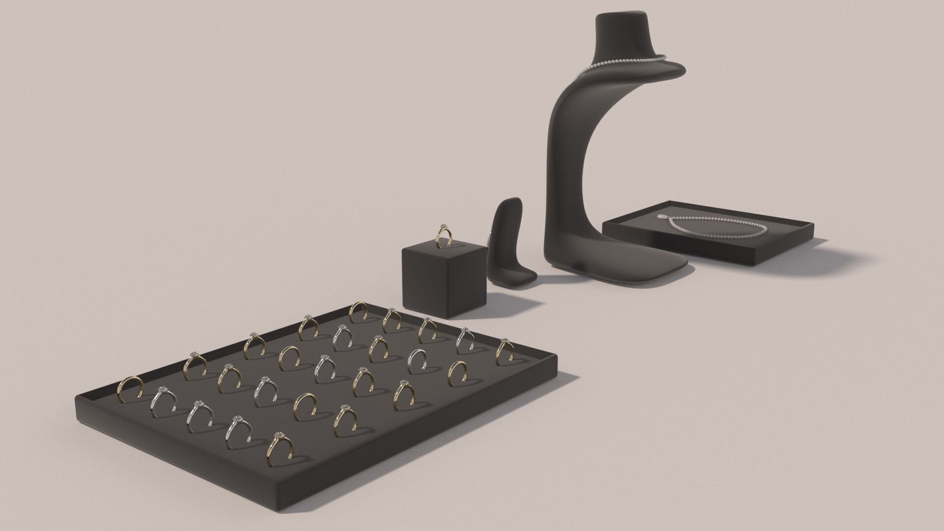 Jewelry counters and display cases 3D model_6