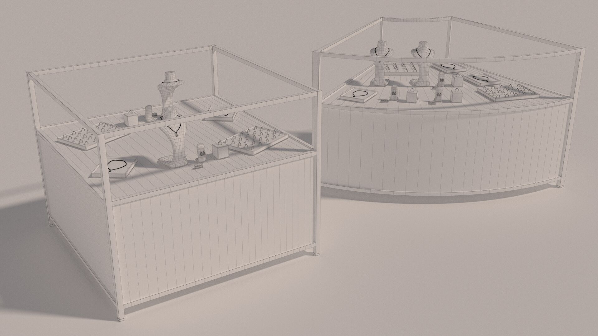 Jewelry counters and display cases 3D model_18