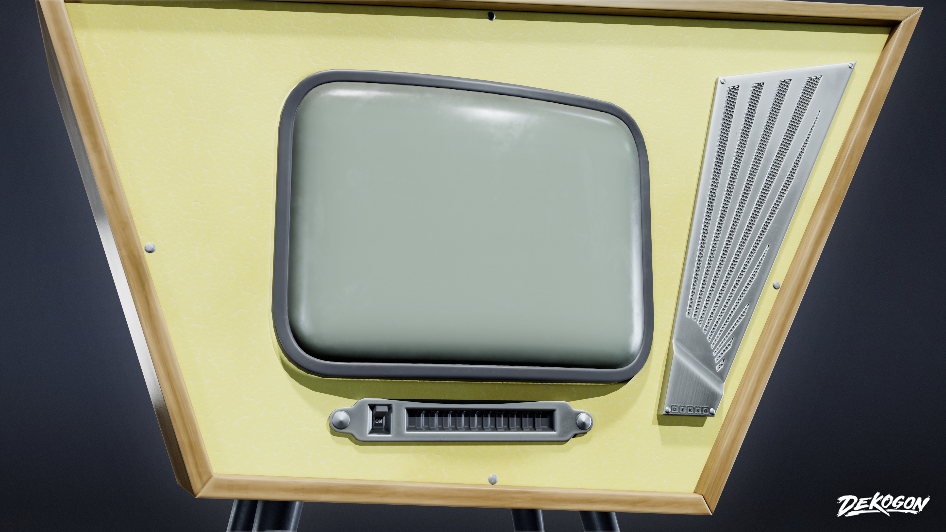 MIDCENTURY - Television 01 - LOW POLY Low-poly 3D model_6