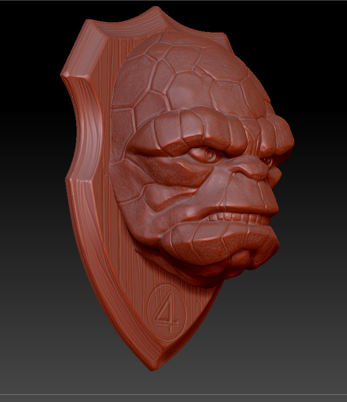 The Thing Throphy Head 3D print model_2