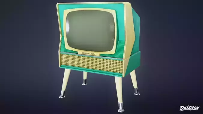 MIDCENTURY - Television 02 - LOW POLY