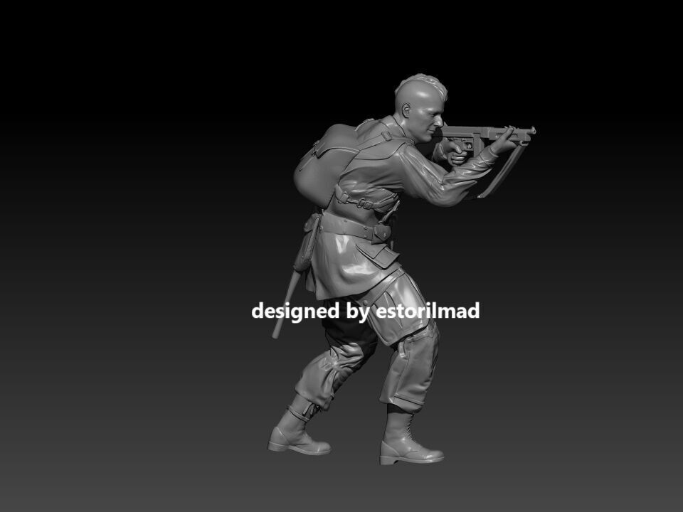 WW2 AMERICAN PARATROOPER SOLDIER PATHFINDER D-DAY v4 3D print model_1