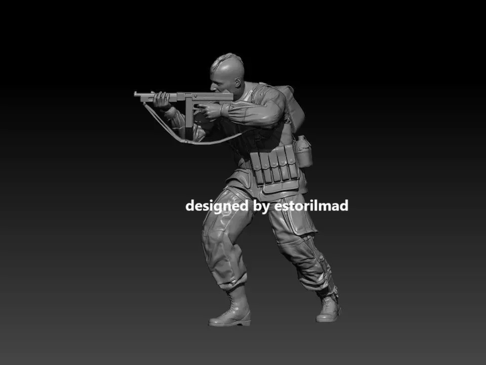 WW2 AMERICAN PARATROOPER SOLDIER PATHFINDER D-DAY v4 3D print model_0