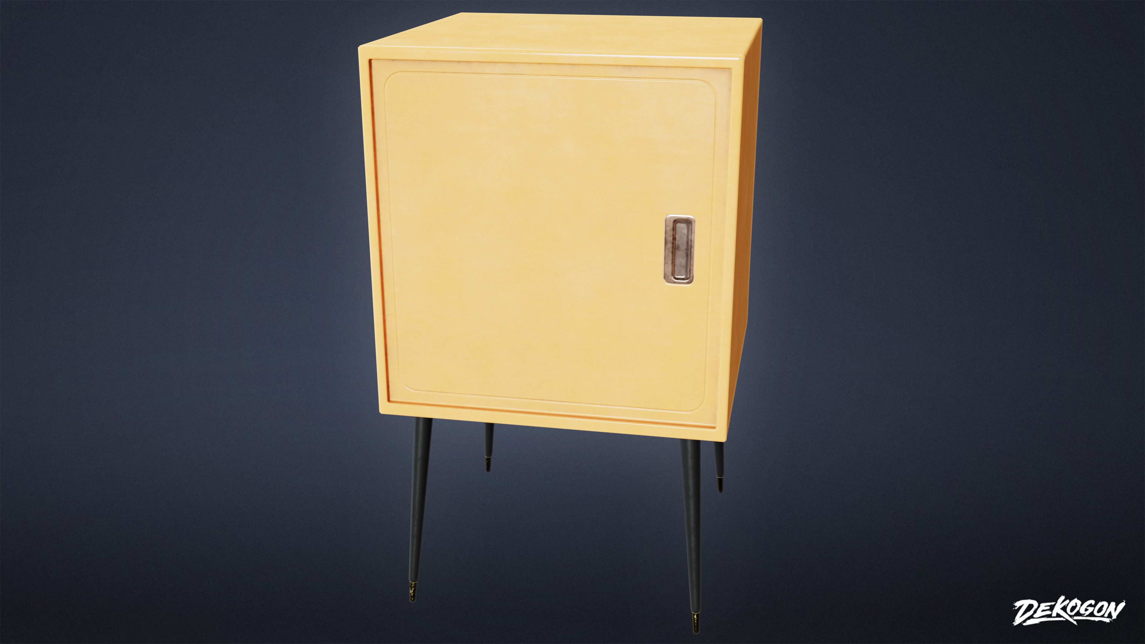 MIDCENTURY - Television 03 - LOW POLY Low-poly 3D model_3