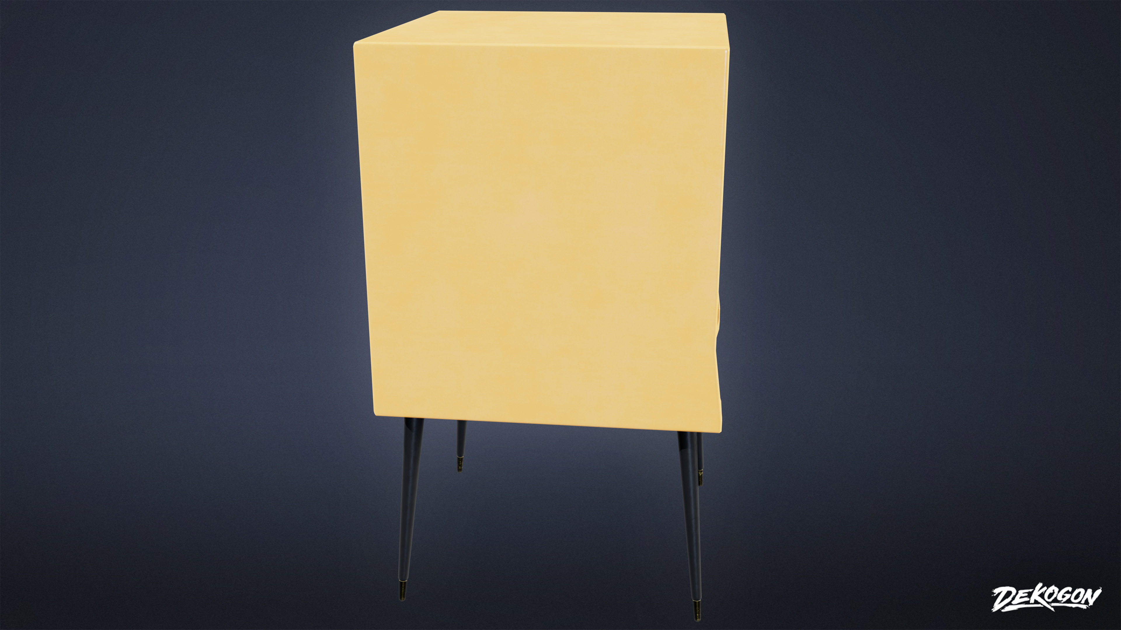 MIDCENTURY - Television 03 - LOW POLY Low-poly 3D model_2