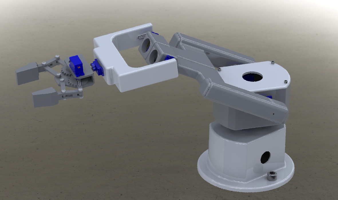 DIY Mini Robot Arm with SG90 Servo Motors - Programmable  3D print model_1