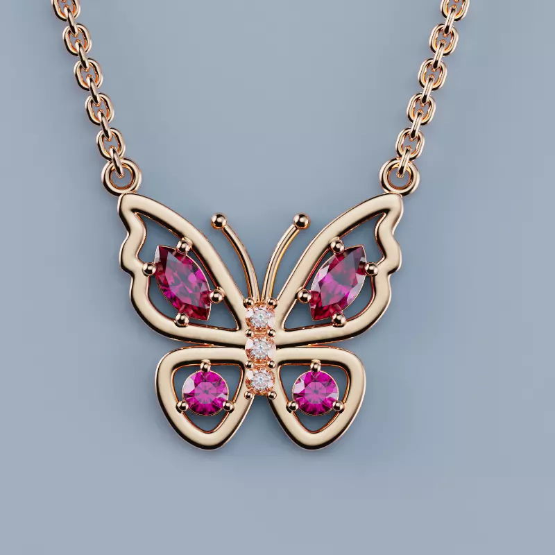 Pendant Butterfly 3d print model 3D print model_0