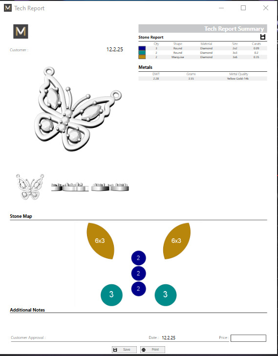 Pendant Butterfly 3d print model 3D print model_7