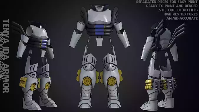 My Hero Academia Tenya Iida Ingenium Armor for Cosplay 3D print model