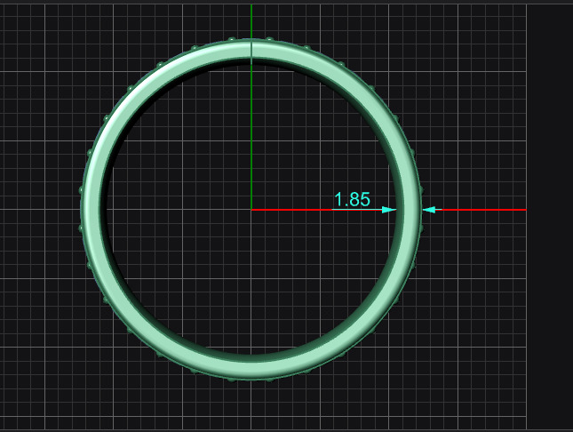 Ring Symbol 2 5 mm All Sizes 3D print model 3D print model_5